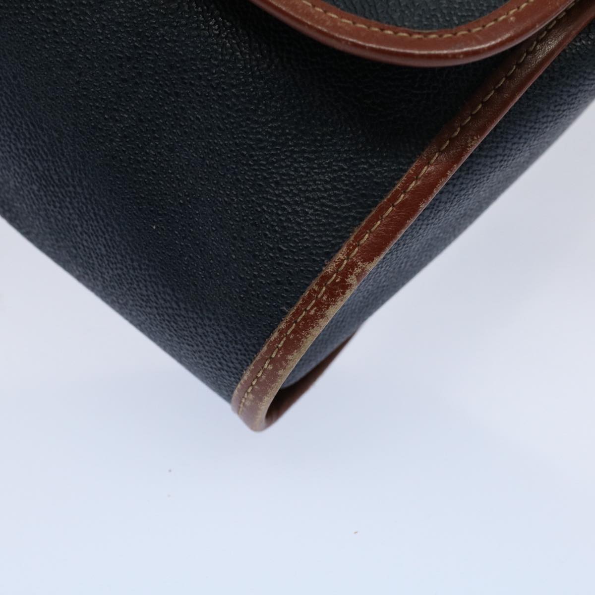 BurberrySs Shoulder Bag Leather Navy Auth yk9319