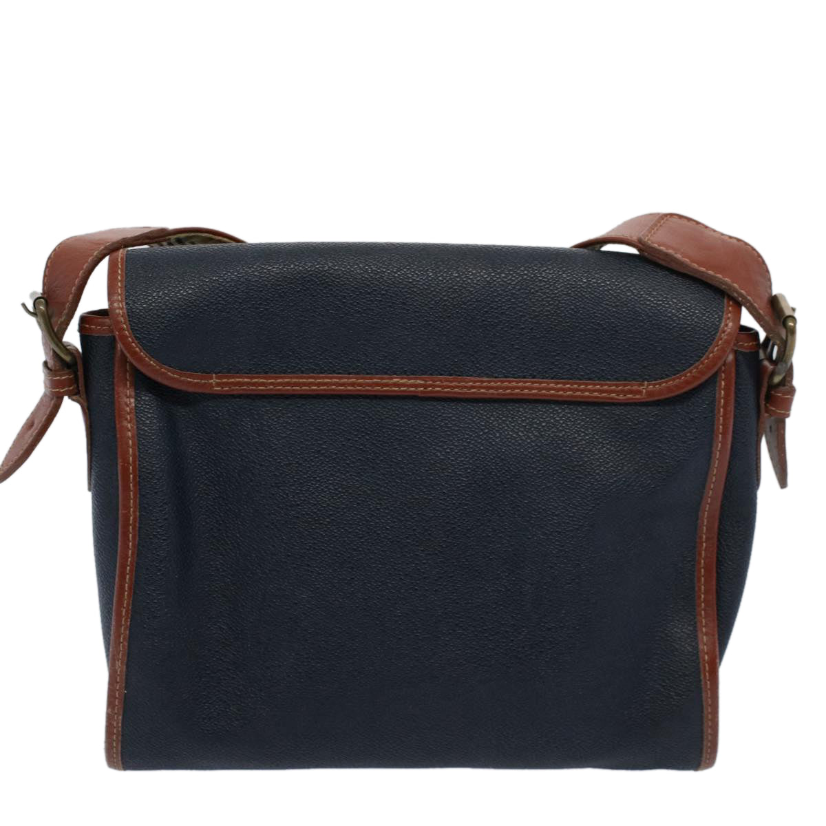 BurberrySs Shoulder Bag Leather Navy Auth yk9319