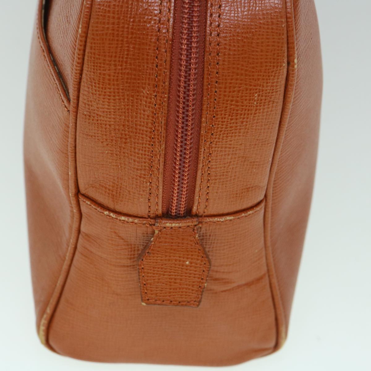 BurberrySs Shoulder Bag Leather Orange Auth yk9596