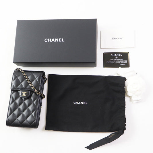 CHANEL Shoulder Bag AP2164 Lamb leather black Matrasse