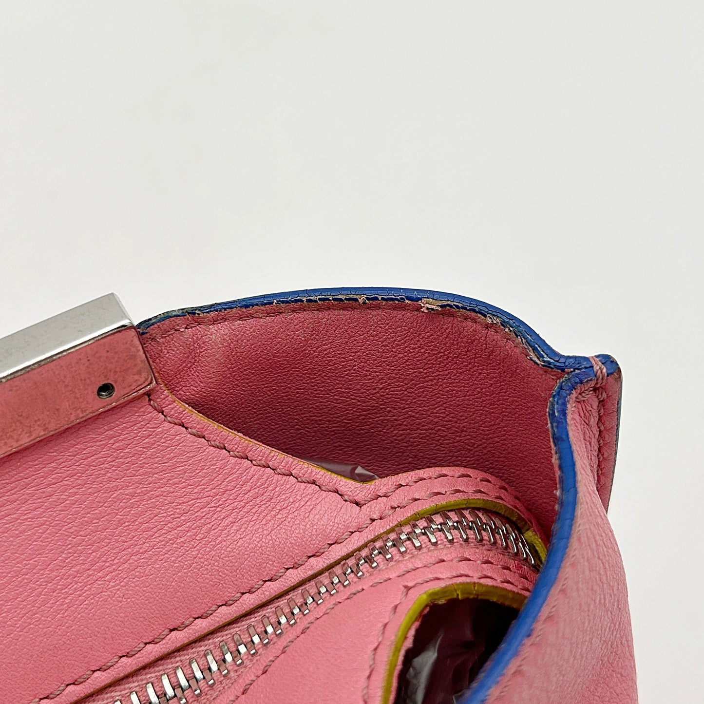 FENDI Vitello Dolce Mini 3jours Tote Pink LA5017