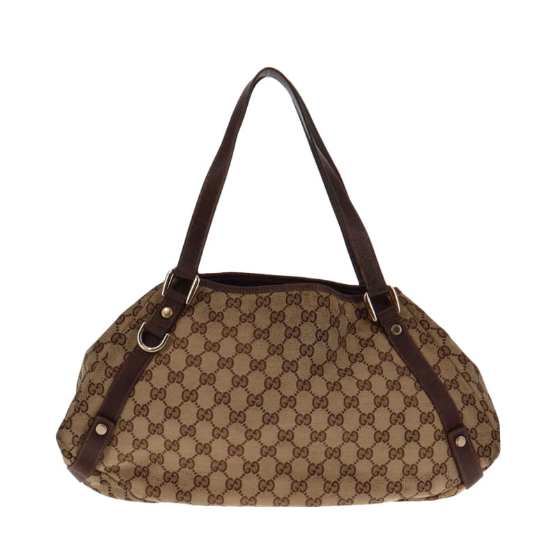 Gucci Abbey GG Hobo With Brown Leather Trims