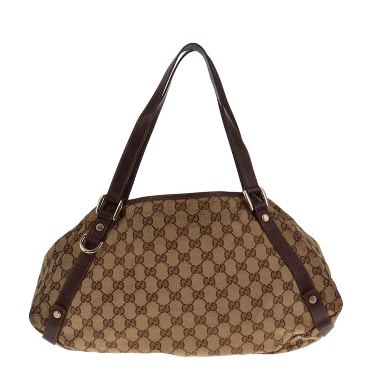 Gucci Abbey GG Hobo With Brown Leather Trims