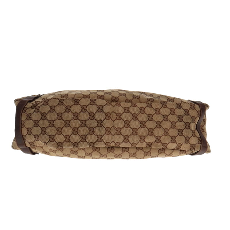 Gucci Abbey GG Hobo With Brown Leather Trims