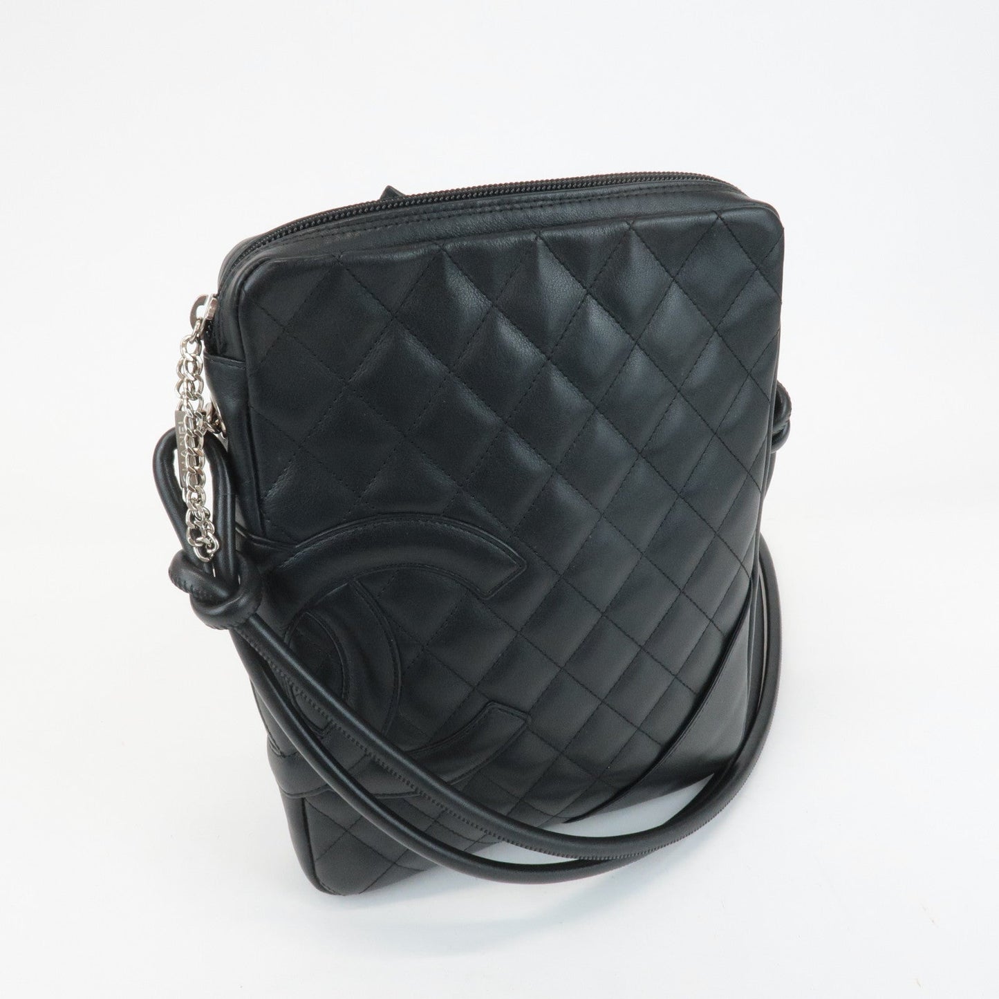 CHANEL Cambon Lamb Skin Medium Pochette Shoulder Bag A25178