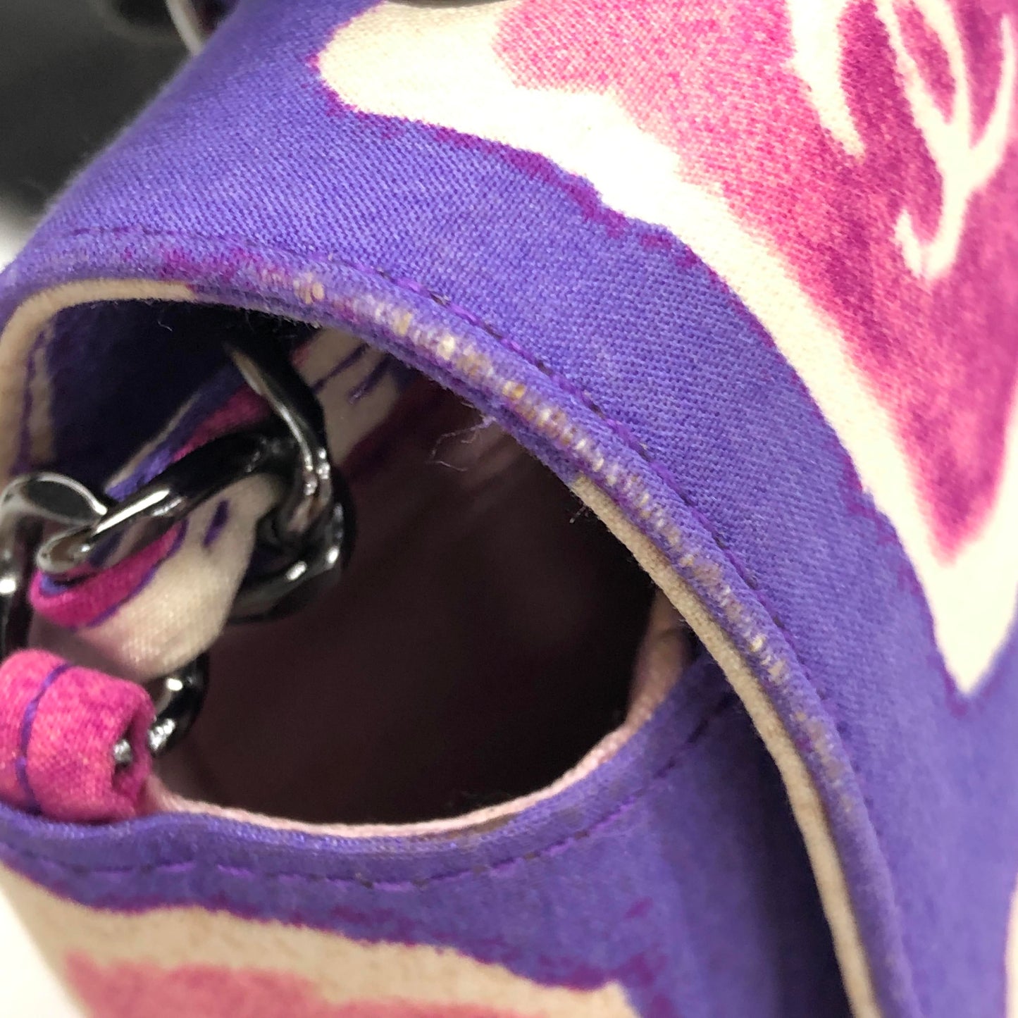 Chanel Flap Shoulder Bag Frame Purple Pink Cloth 2000-2002 Single Chain
