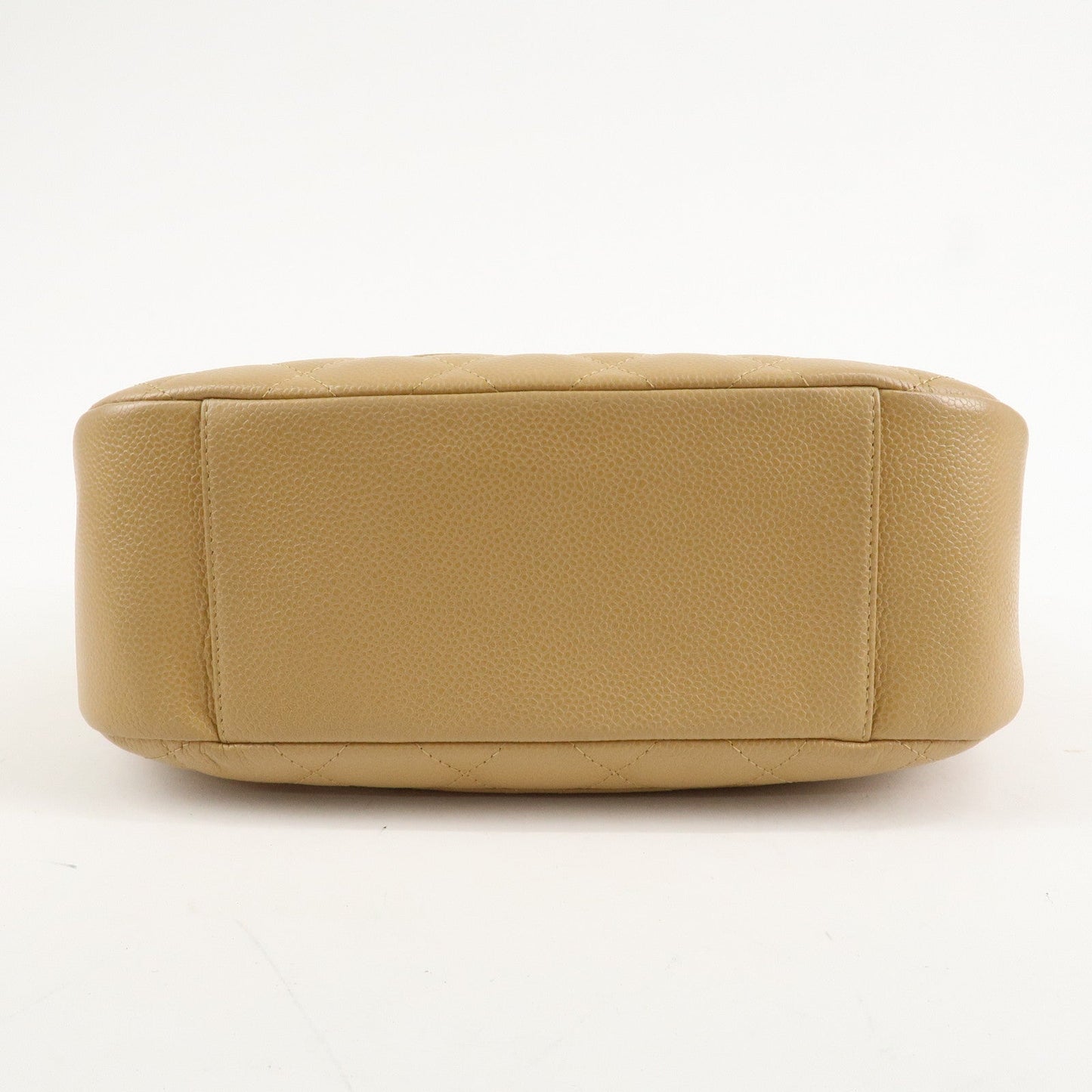 CHANEL COCO Mark Matelasse Shoulder Bag Caviar Skin Beige