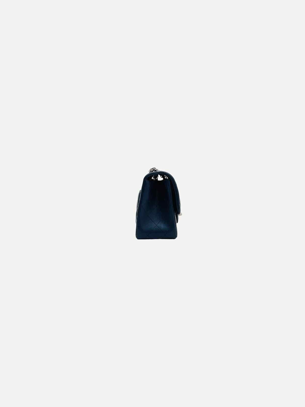 CHANEL Square Flap Navy Blue Quilted Shoulder Bag