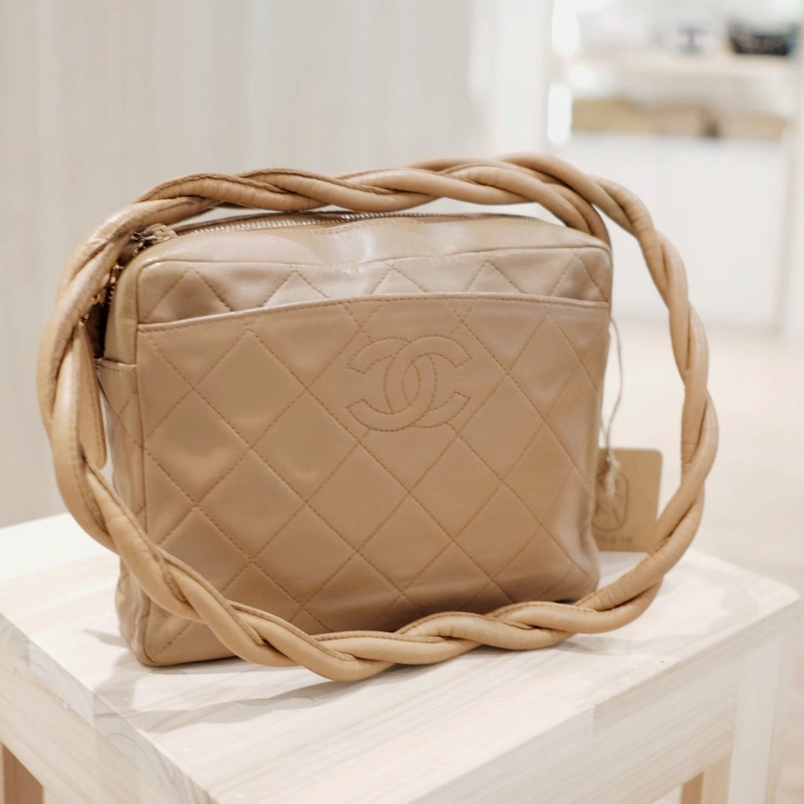 Chanel vintage lambskin matelasse shoulder bag