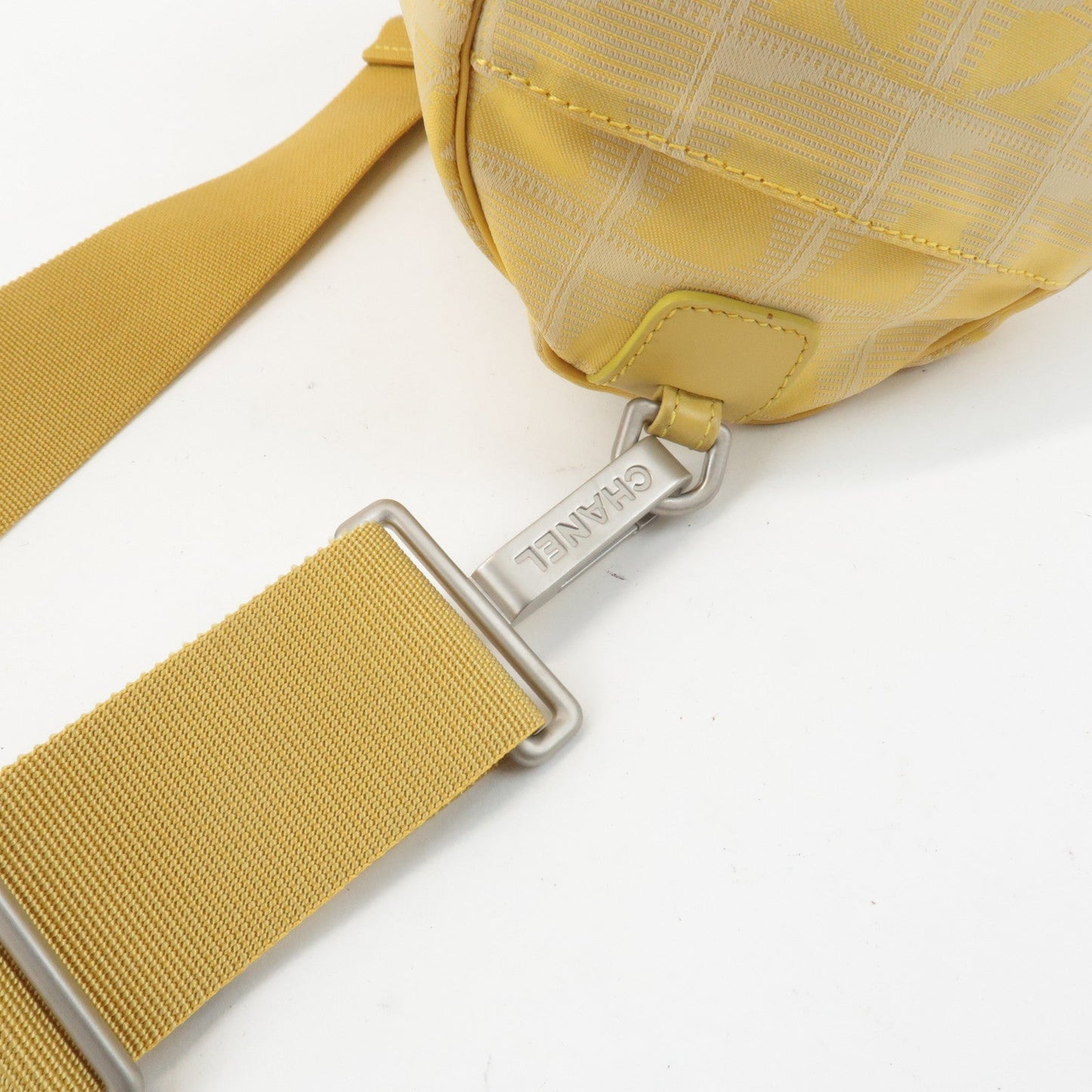 CHANEL New Travel Line Nylon Jacquard Leather Shoulder Bag A17669
