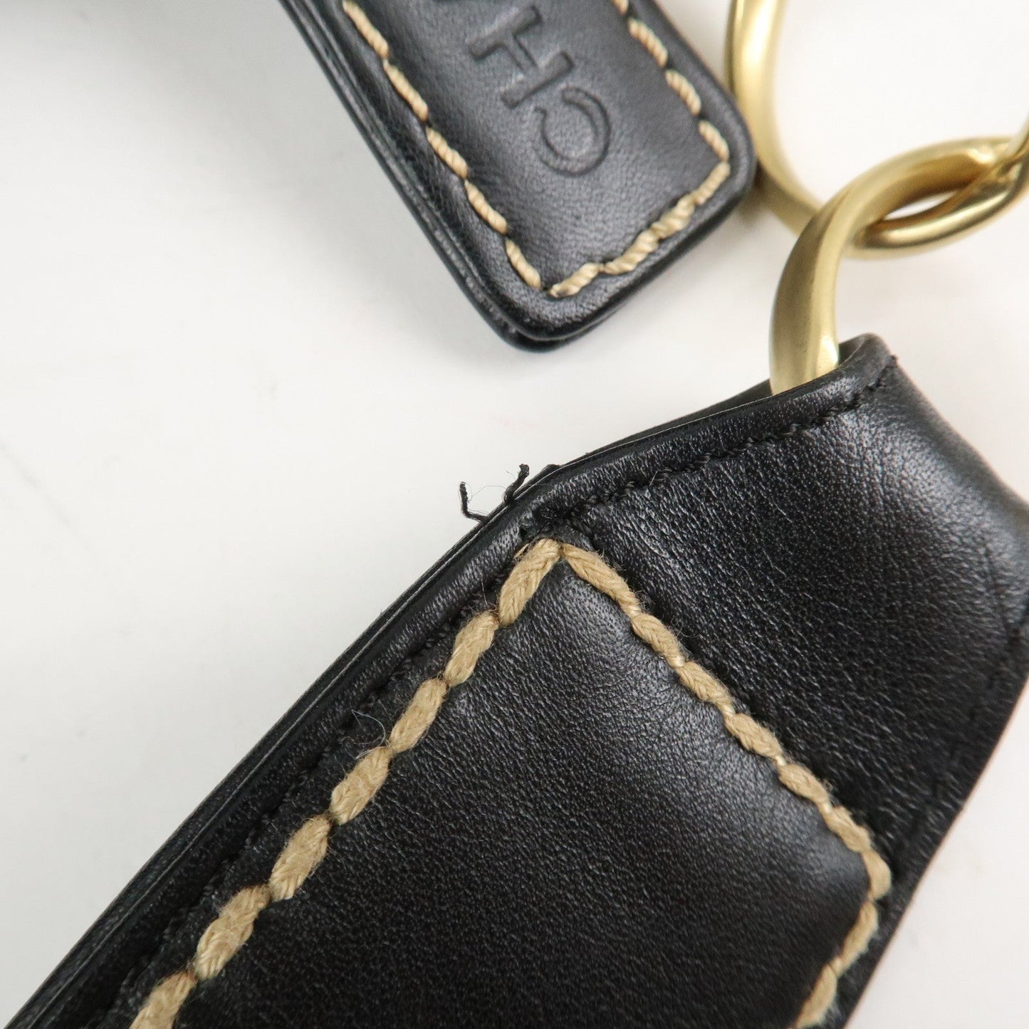 CHANEL Wild Stitch Lamb Skin Shoulder Bag Hand Bag Black A20663