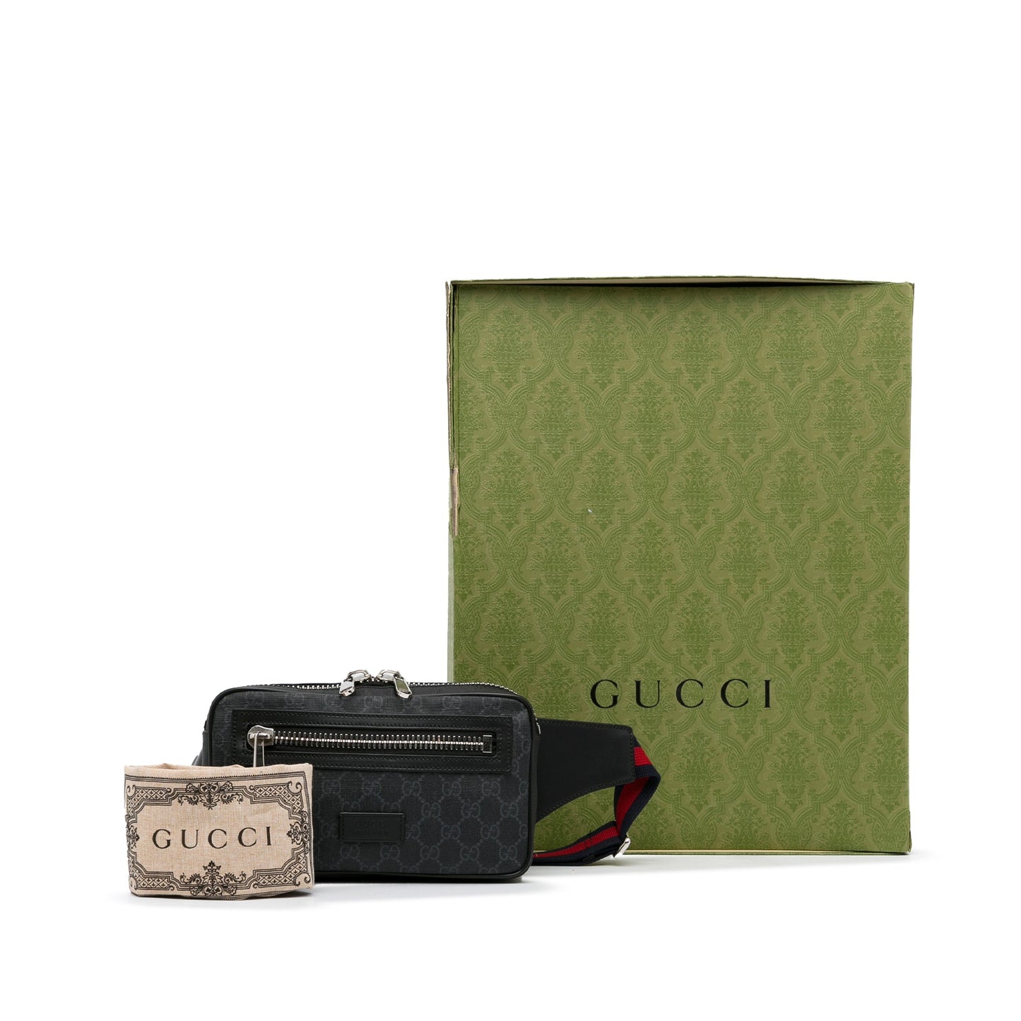 Gucci Web Black GG Supreme Canvas