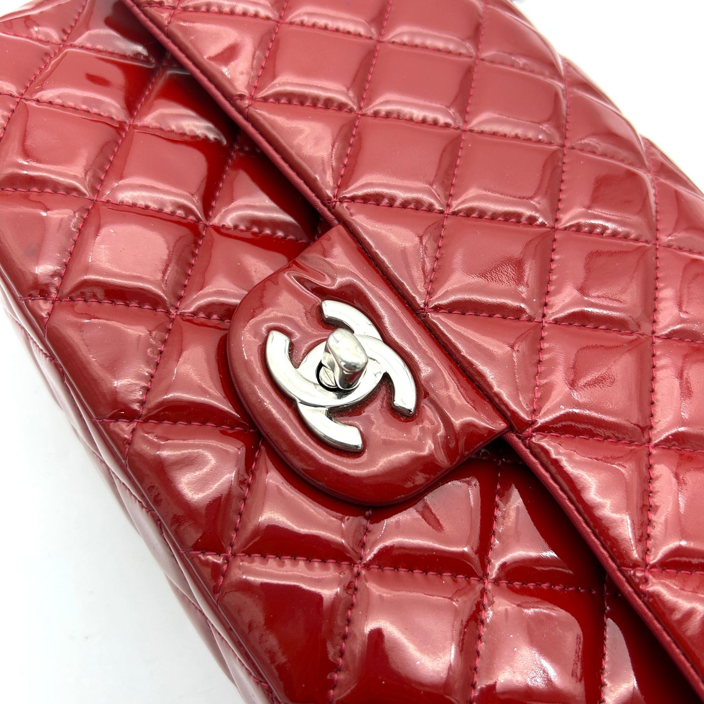 Chanel Classic Patent Maxi Double Flap Bag - Red Shoulder Bags, Handbags AF