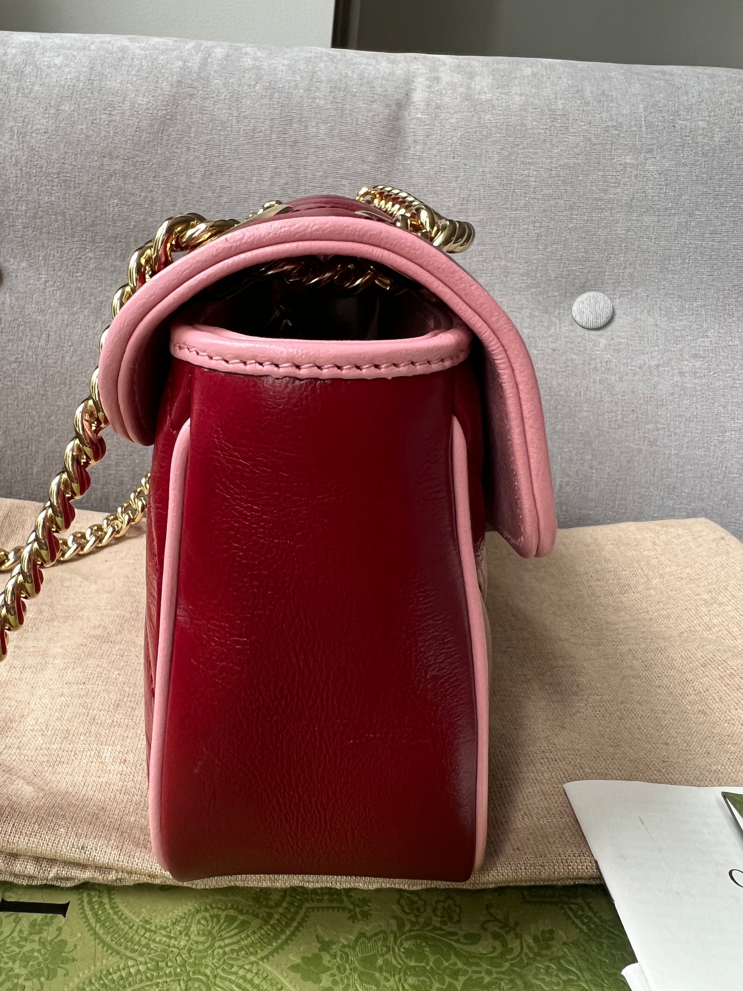 Gucci GG Torchon Pink Marmont Small Shoulder Bag