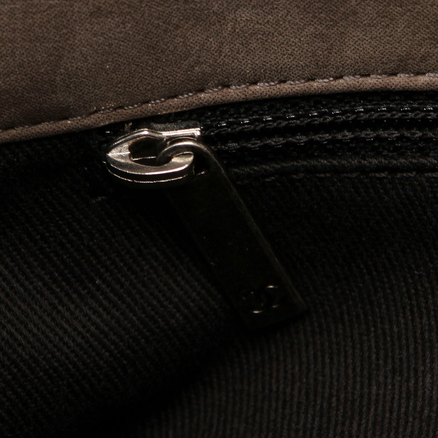 Matelasse Leather Shoulder Bag Gray