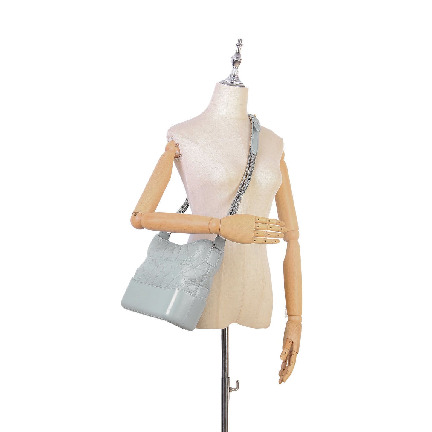 Gray Chanel Medium Gabrielle Leather Shoulder Bag