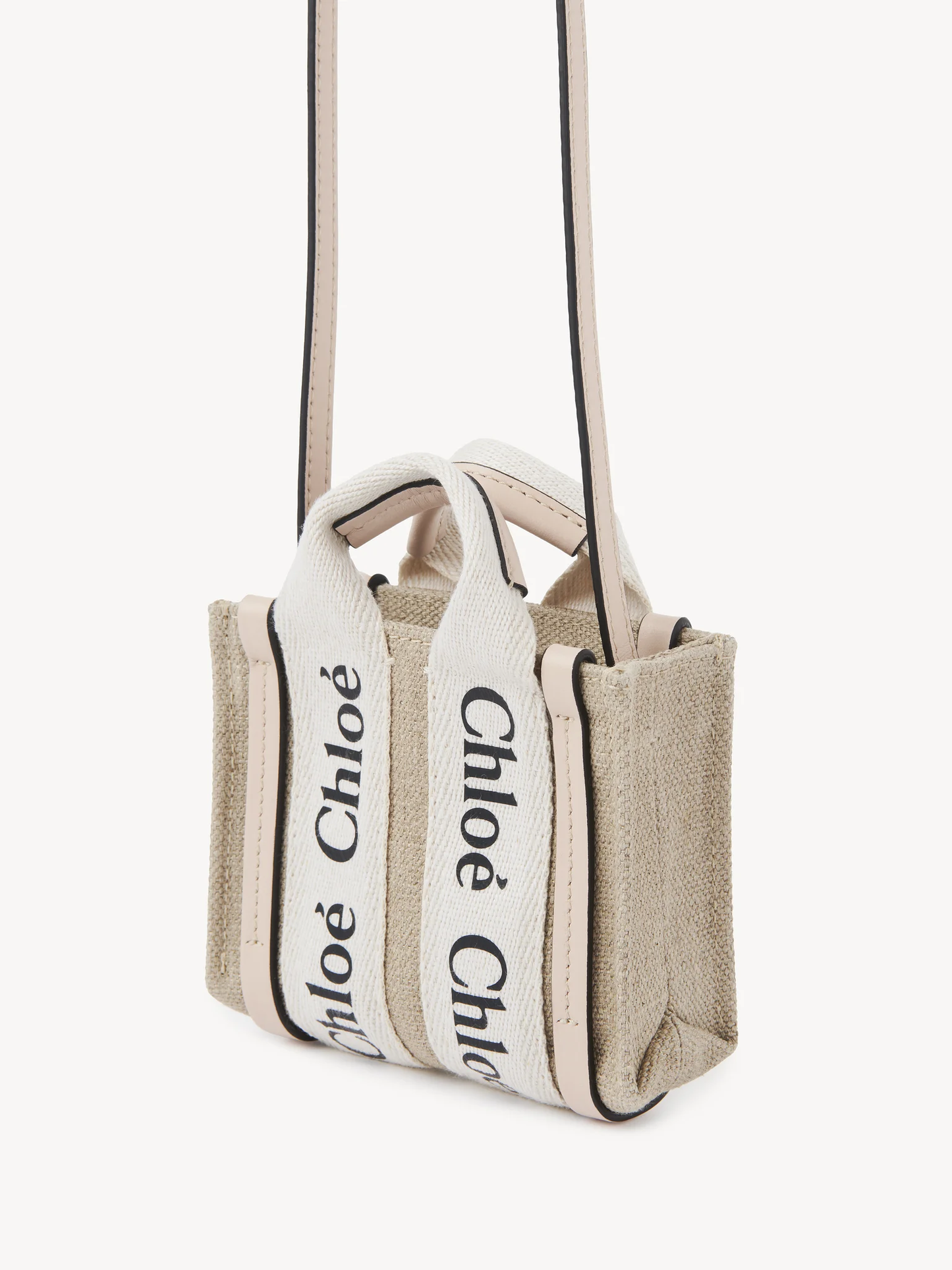 Chloé Woody Mini Canvas Tote Bag