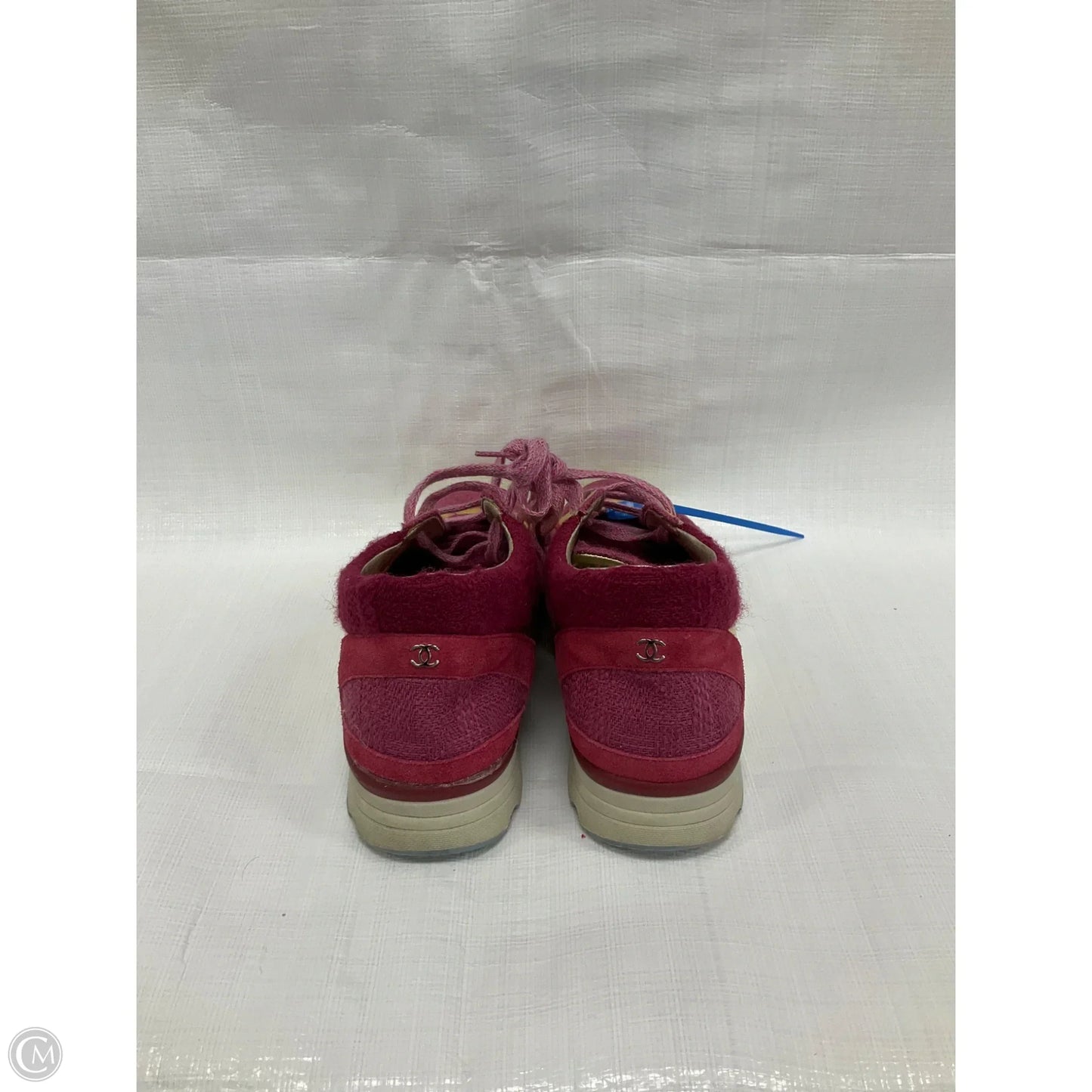 Shoes Luxury Designer By Chanel In Gold & Pink, Size: 7.5
