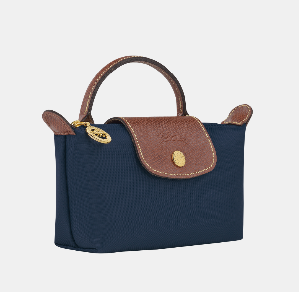 Longchamp Le Pliage Pouch with handle Navy
