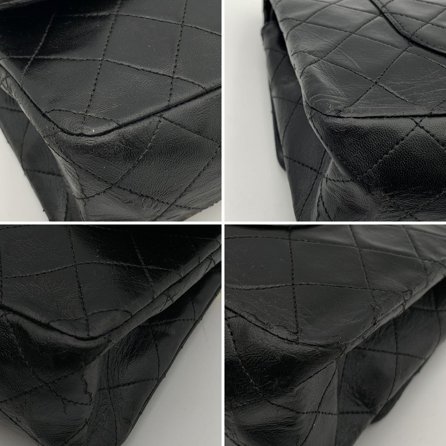Chanel Vintage Black Quilted Timeless Classic 2.55 Shoulder Bag 25 cm