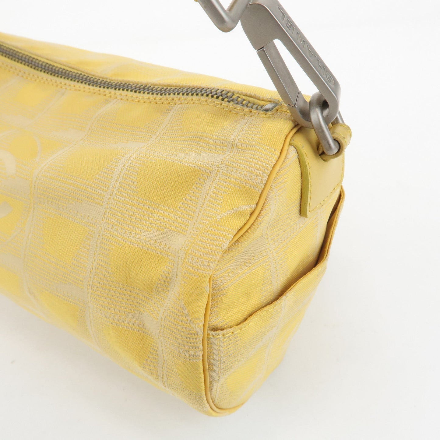 CHANEL New Travel Line Nylon Jacquard Leather Shoulder Bag A17669