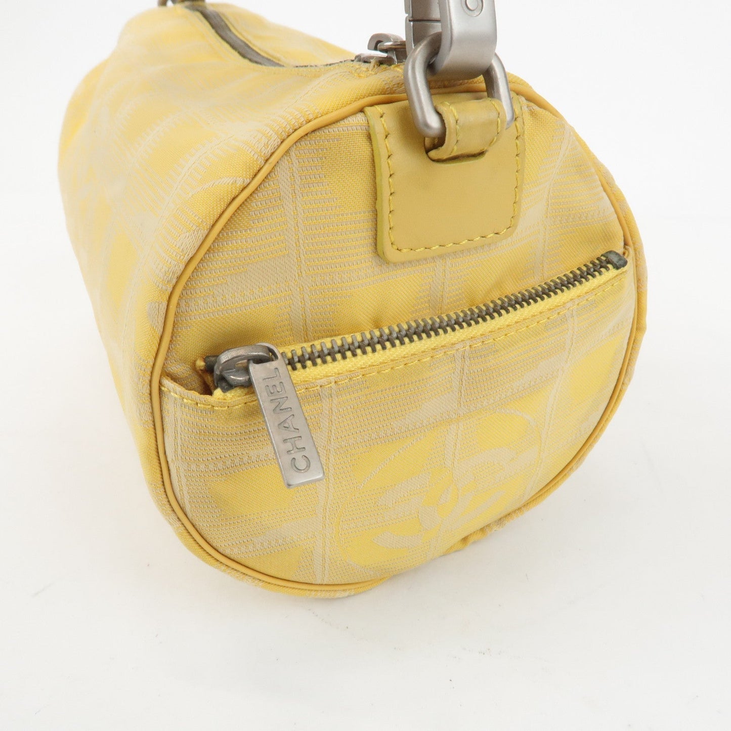 CHANEL New Travel Line Nylon Jacquard Leather Shoulder Bag A17669