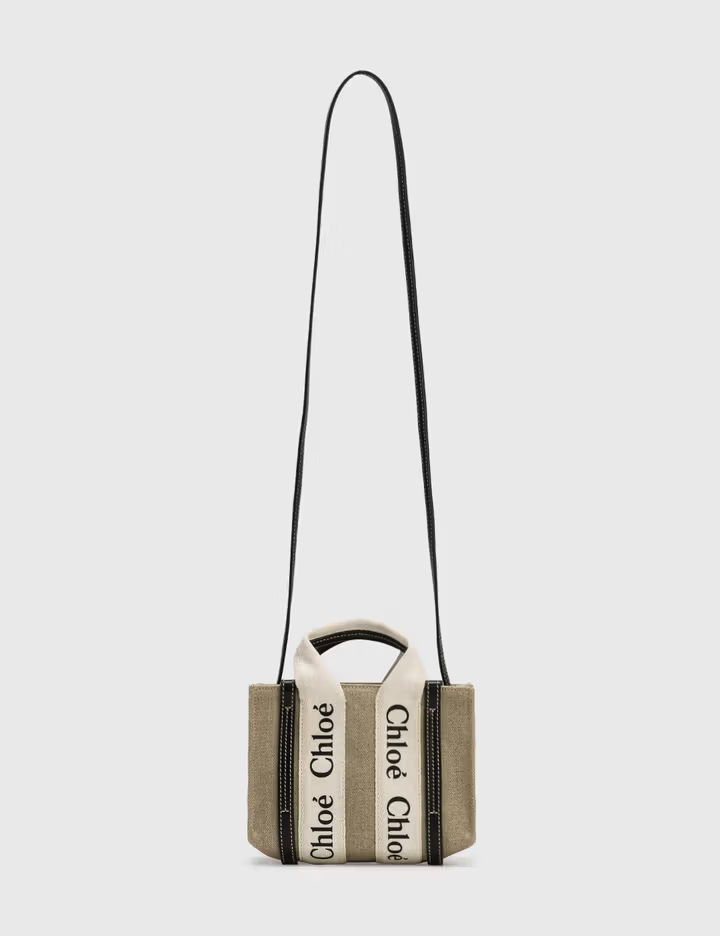 Chloé Woody Mini Canvas Tote Bag