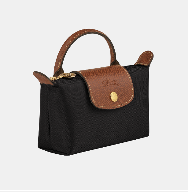 Longchamp Le Pliage Pouch with handle Black