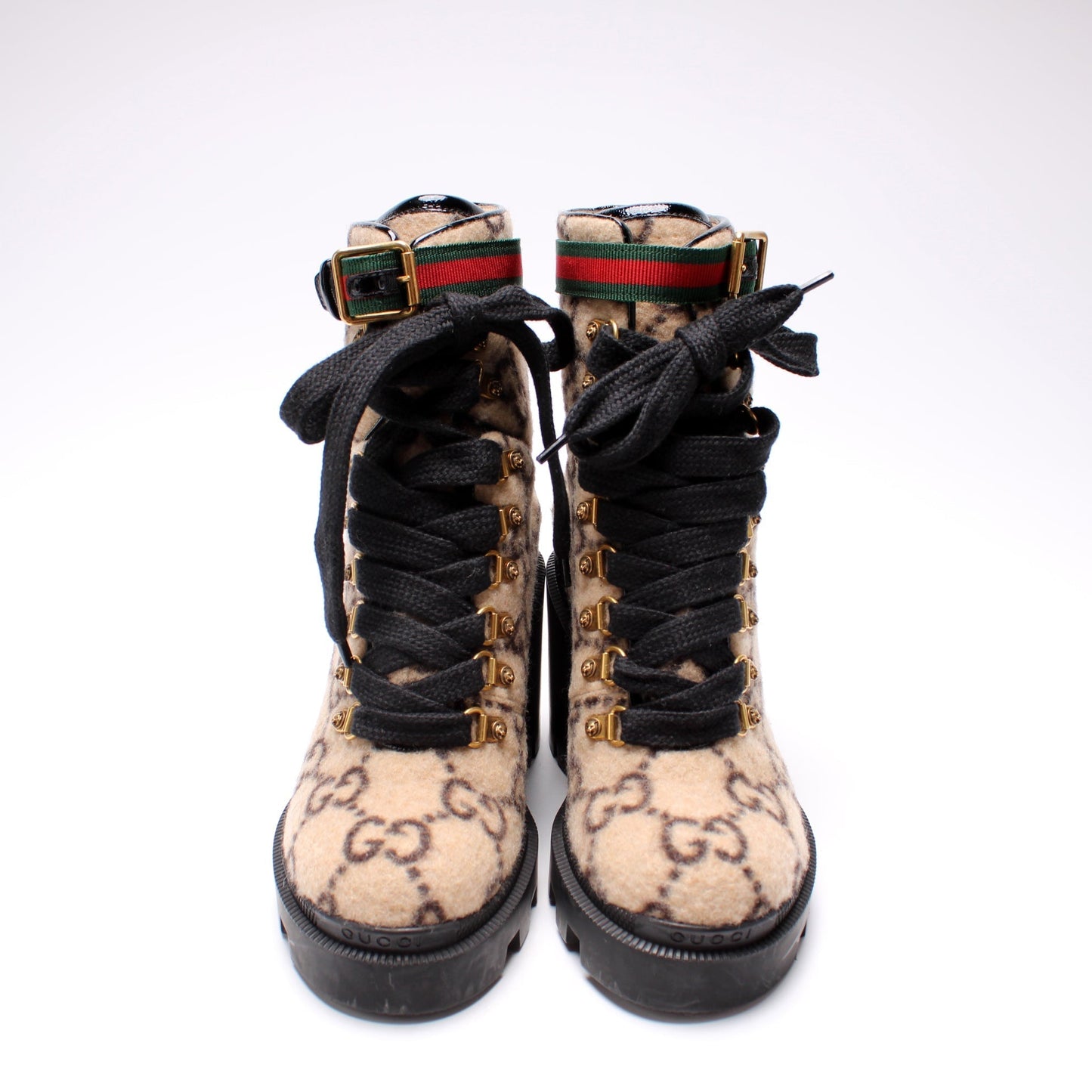 Gucci Wool Sylvie Combat Boots Size 36