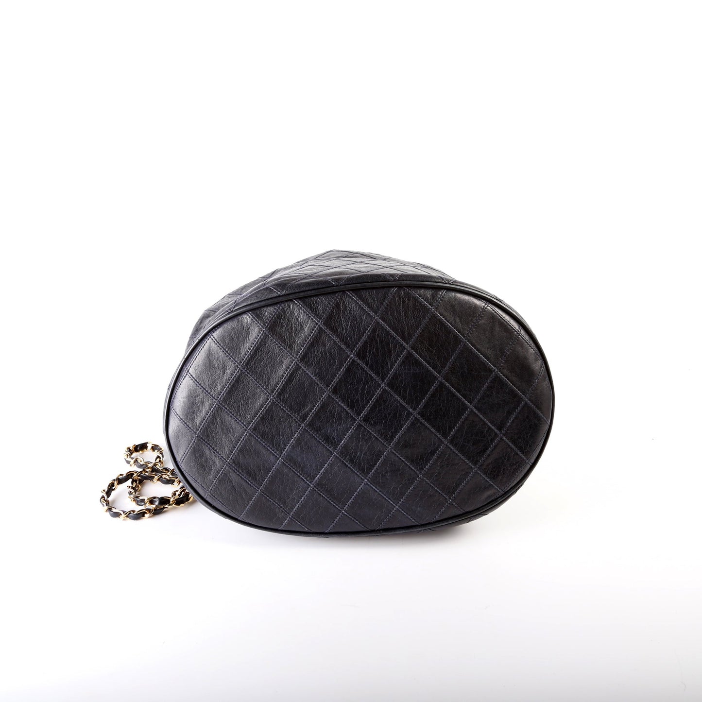 Bucket Chain Shoulder Bag Quilted Lambskin Vintage