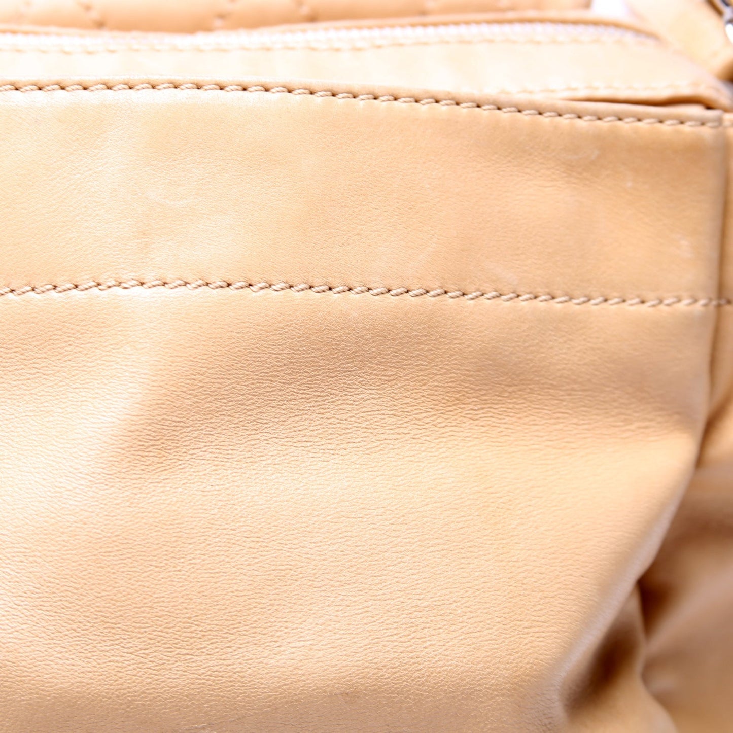 CC Pocket Accordion Shoulder Bag Lambskin 10M Tan