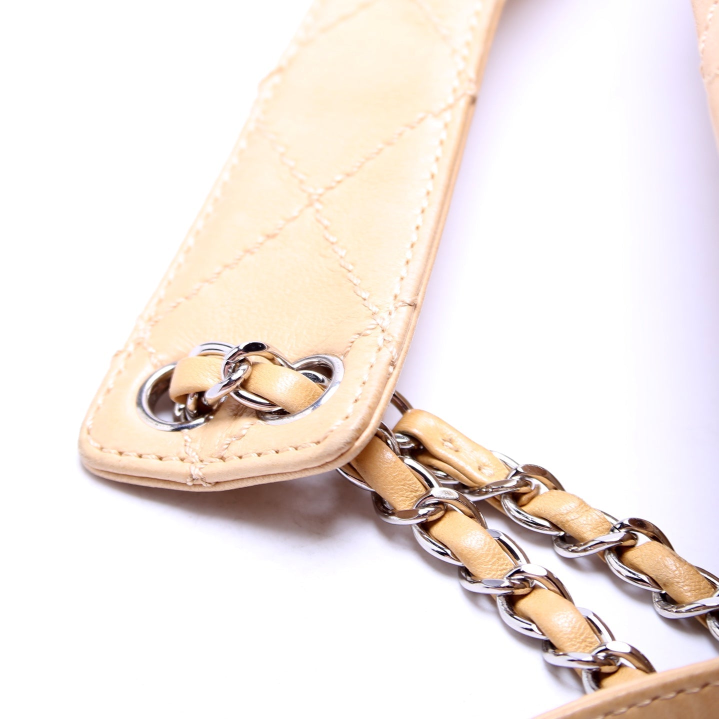 CC Pocket Accordion Shoulder Bag Lambskin 10M Tan