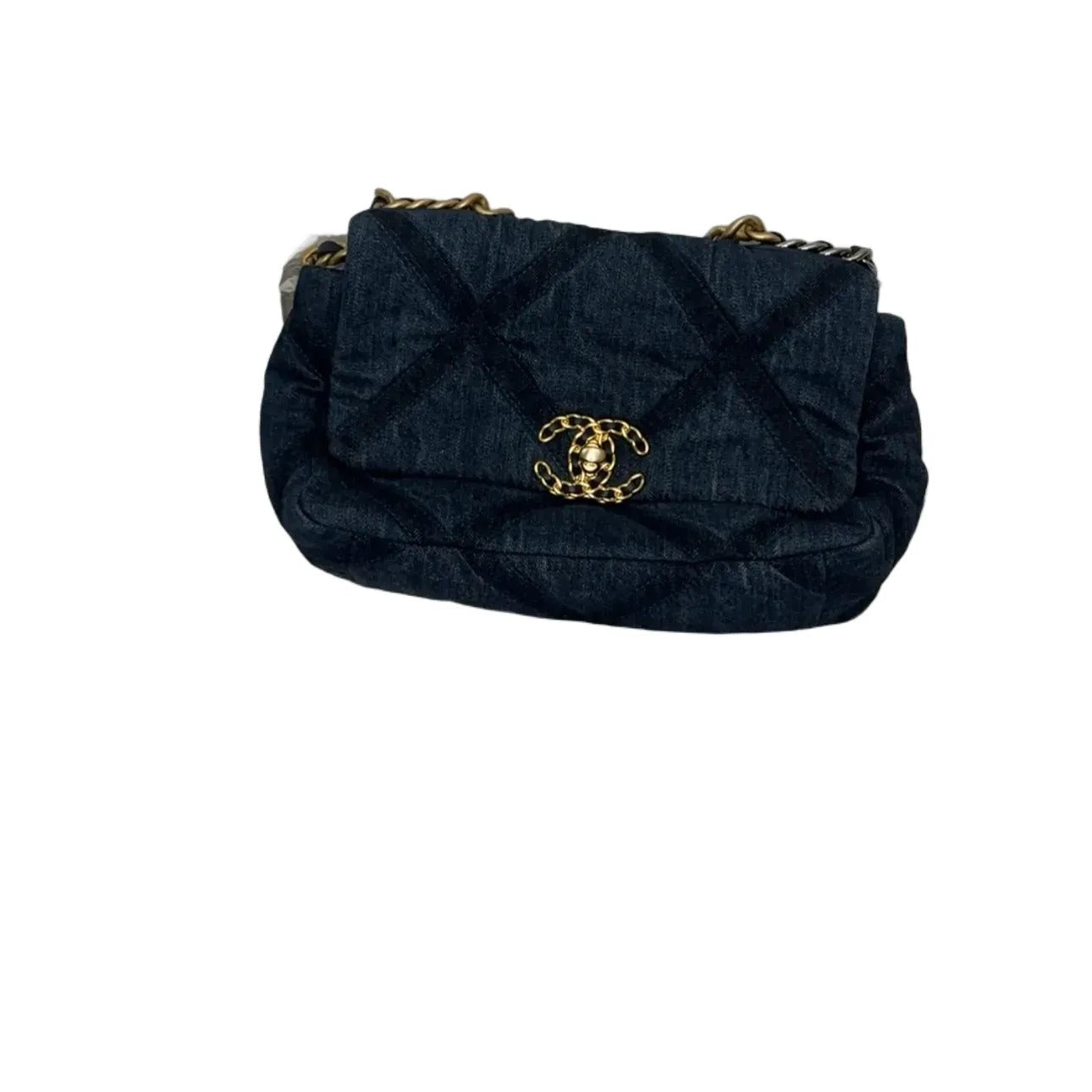 CHANEL Large Denim 19 Flap Bag A24-77