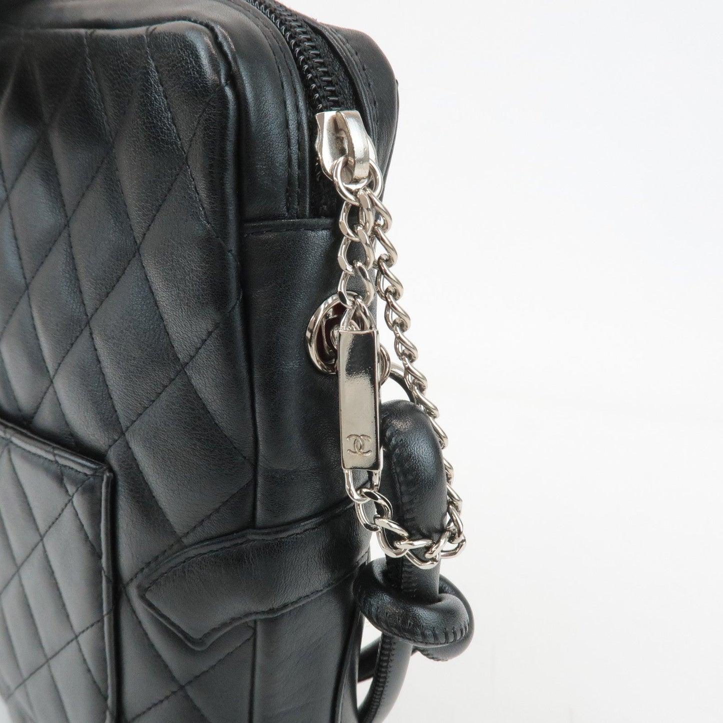 CHANEL Cambon Lamb Skin Medium Pochette Shoulder Bag A25178