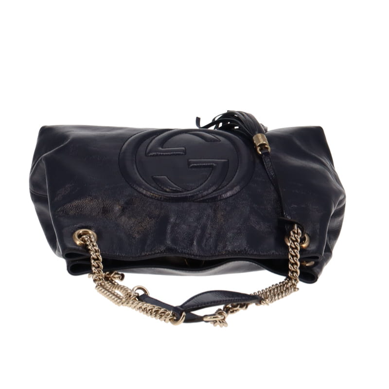 Gucci Soho Chain Tote Navy