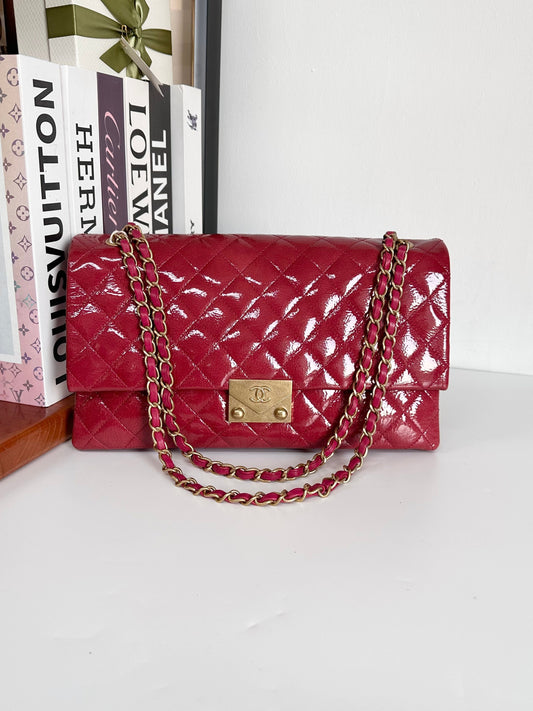 Chanel Pagoda Accordion Flap Bag - Red Shoulder Bags, Handbags #E