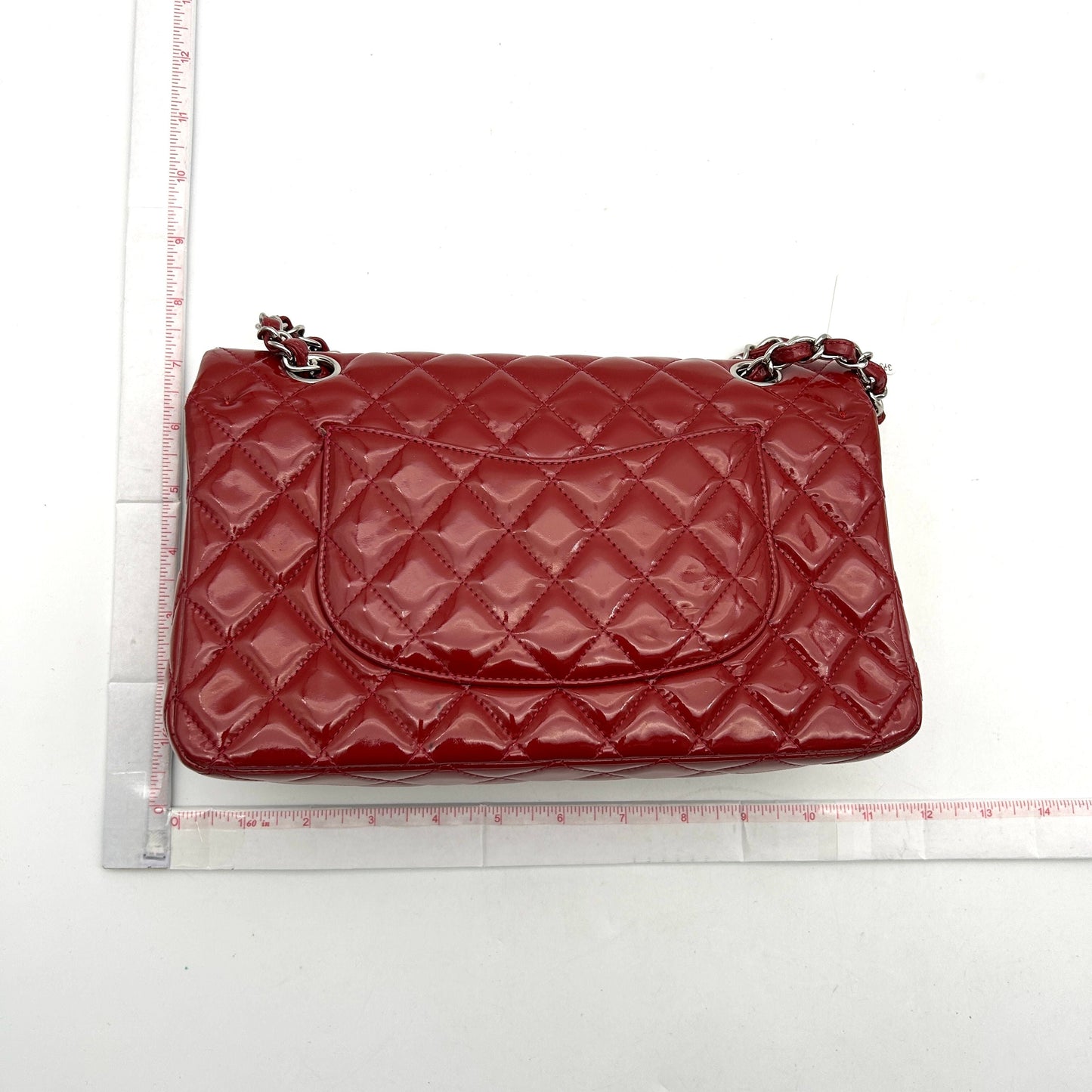 Chanel Classic Patent Maxi Double Flap Bag - Red Shoulder Bags, Handbags AF