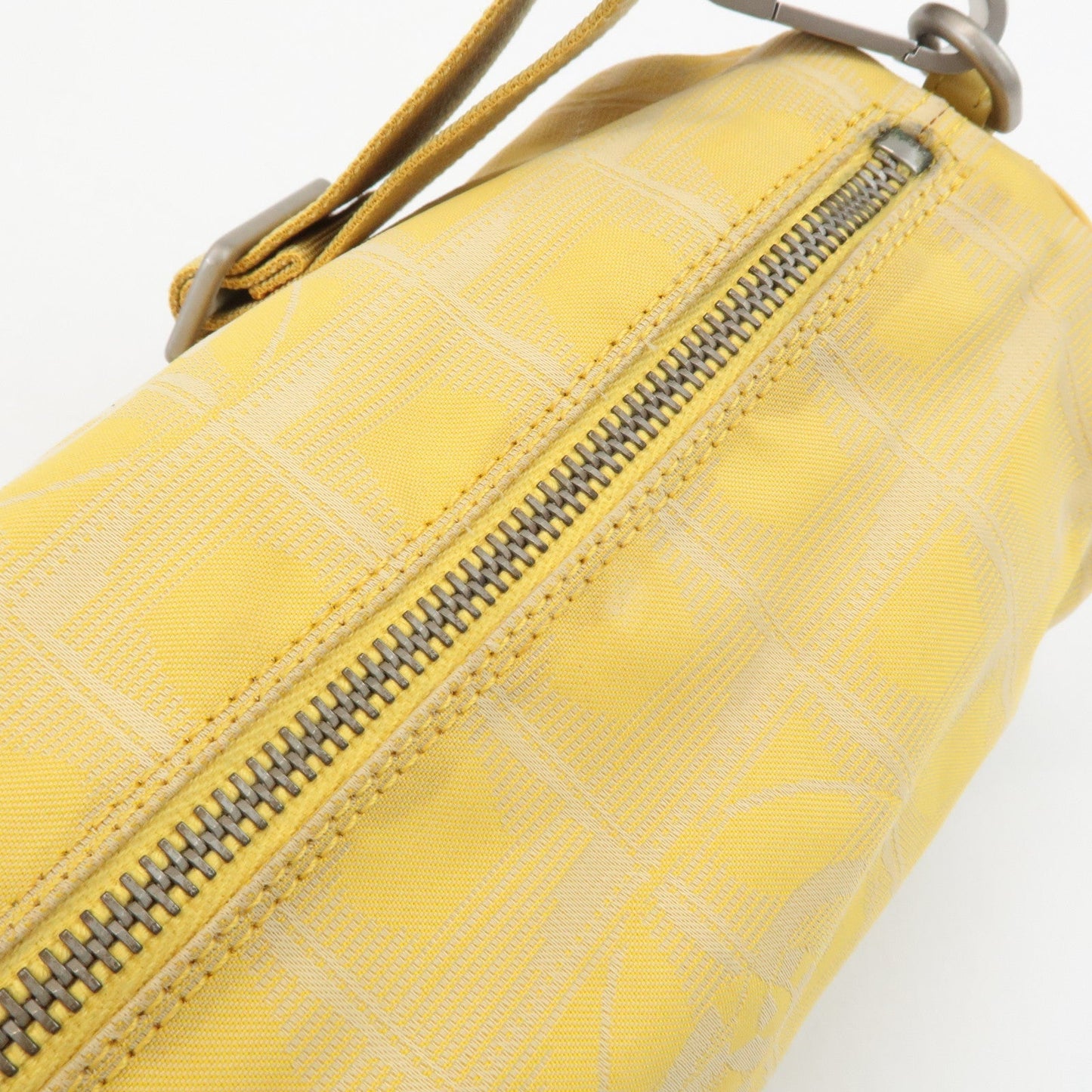 CHANEL New Travel Line Nylon Jacquard Leather Shoulder Bag A17669