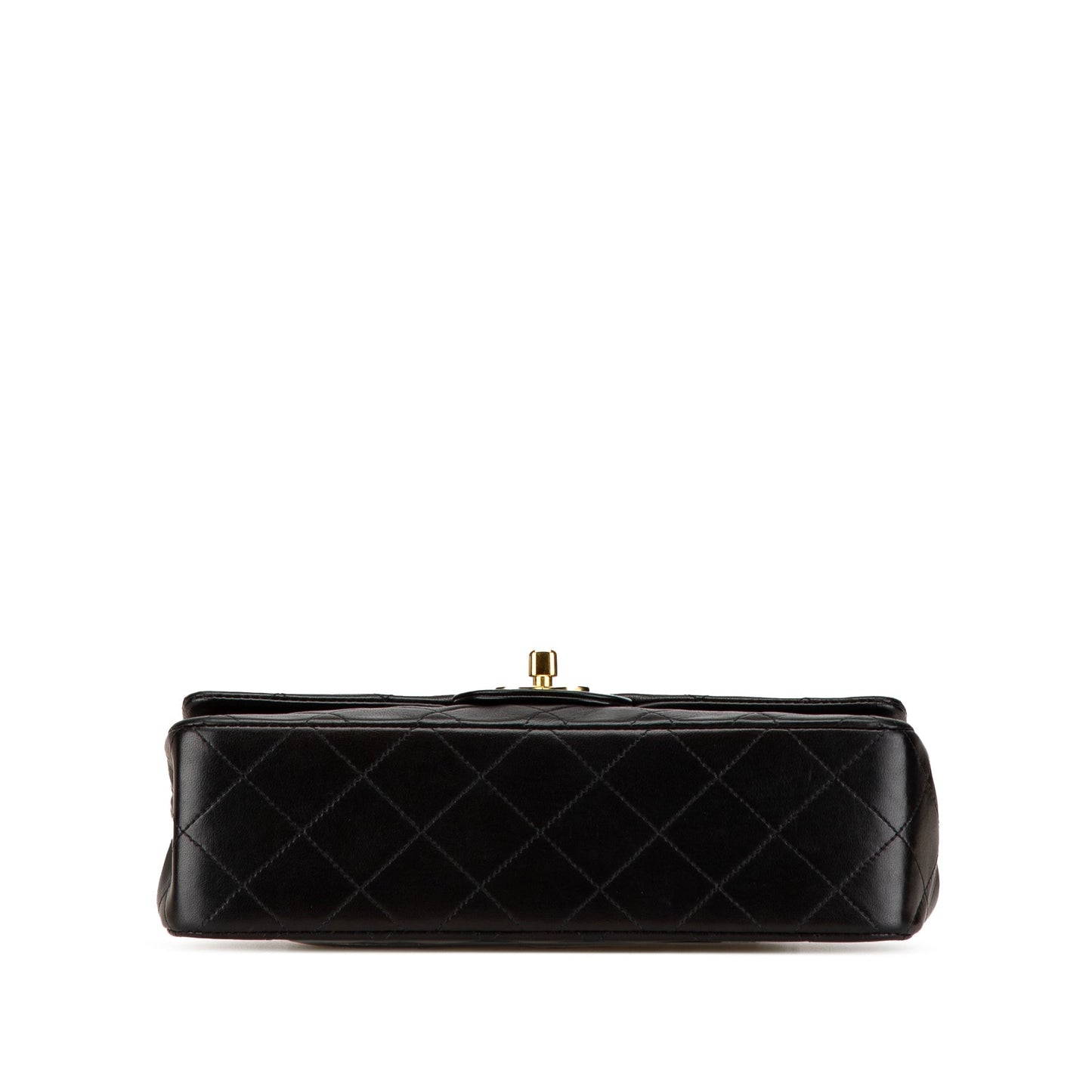 Black Chanel Small Classic Lambskin Double Flap Shoulder Bag