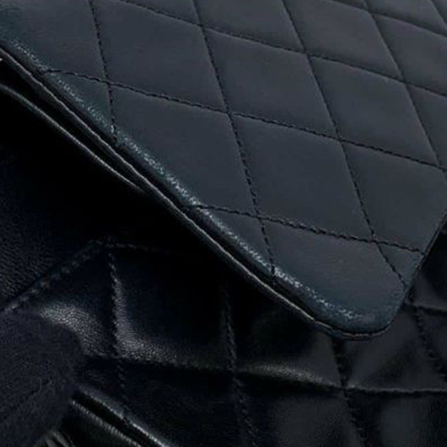 Black Chanel Medium Classic Lambskin Double Flap Shoulder Bag