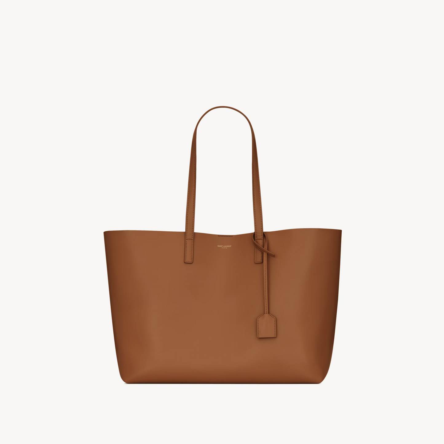 Saint Laurent Large East/West Tote Bag in Brick Leather – Cassandre Charm
