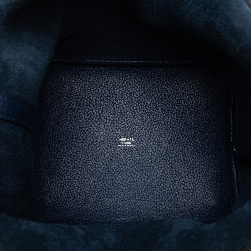 Hermes Picotin Lock MM Handbag Blue New Navy  Clemence  Hermes
