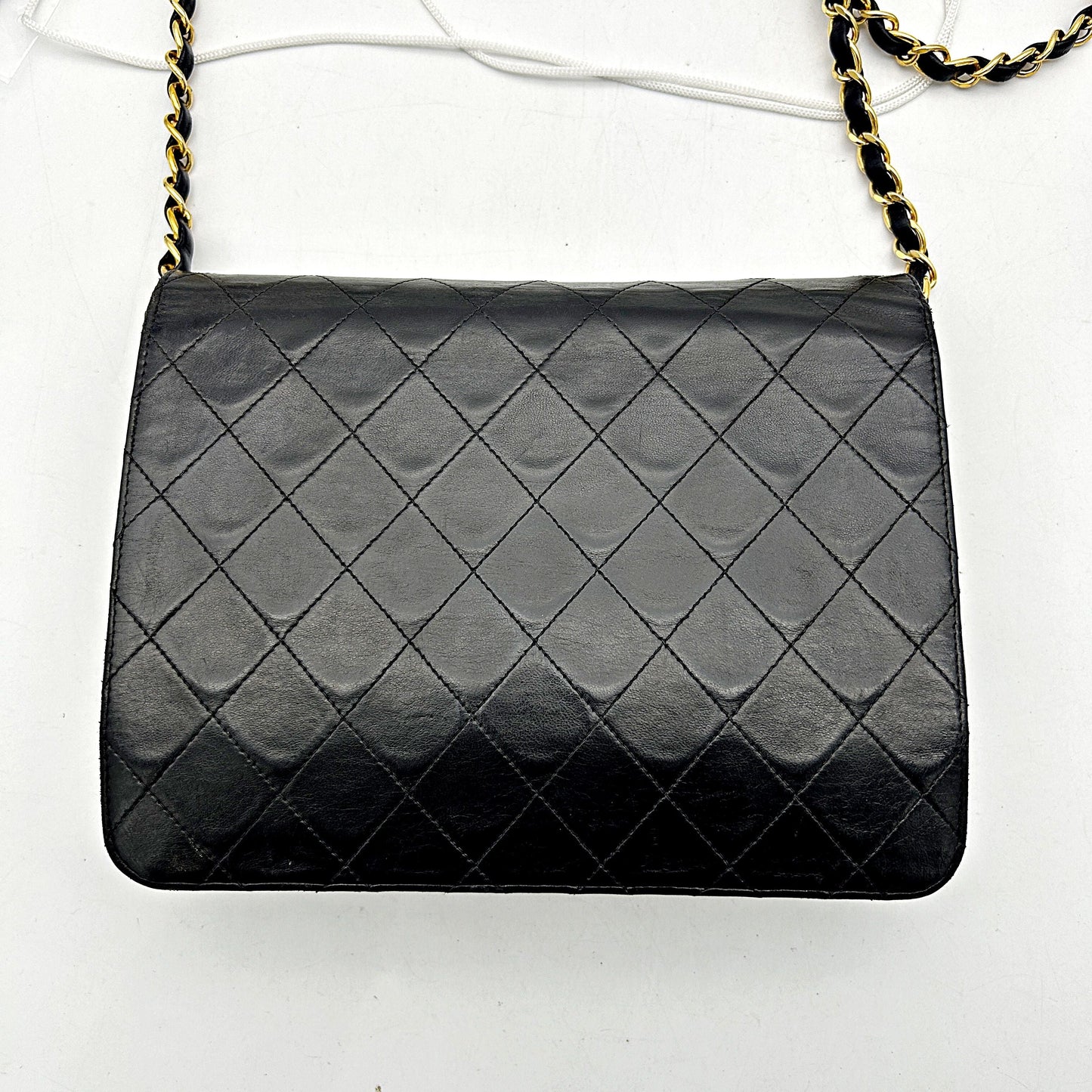 CHANEL | Bags | Chanel Vtg Cc Logo Old Medium Black Matelasse Quilted Shoulder Bag LA8553
