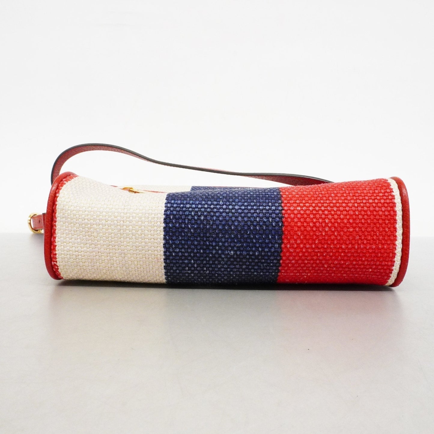 Gucci 517350 Women's Canvas Shoulder Bag Blue,Red Color,White