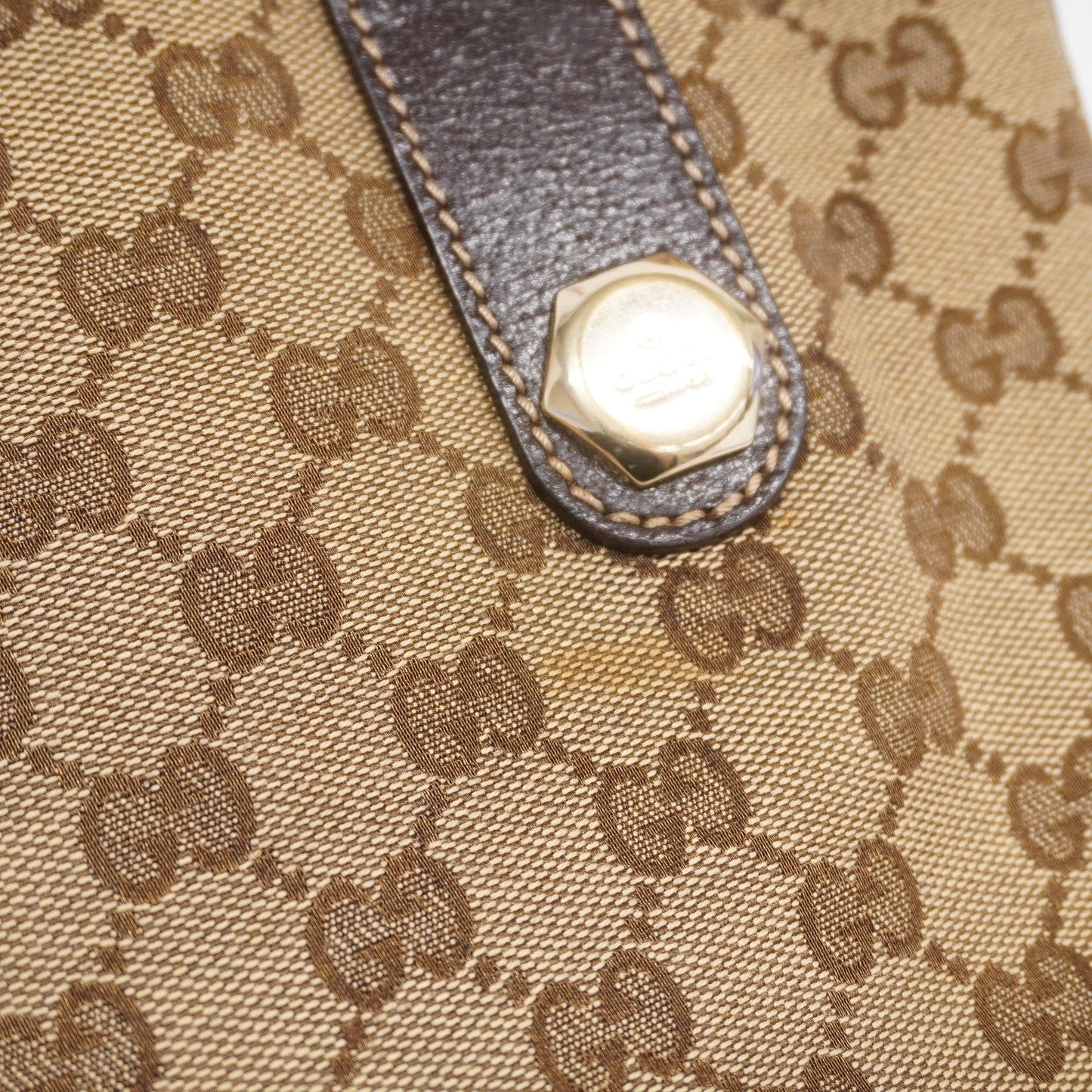 Gucci  153361 Women's GG Canvas Tote Bag Beige,Brown