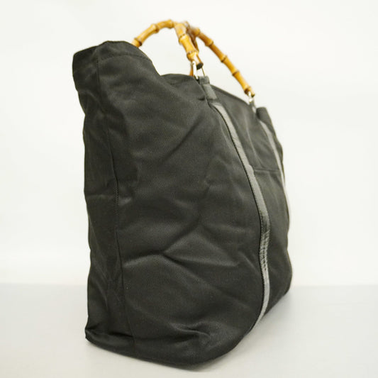 GUCCI  Bamboo Boston Bag 002 3754 0412 Men,Women,Unisex Nylon Canvas Black