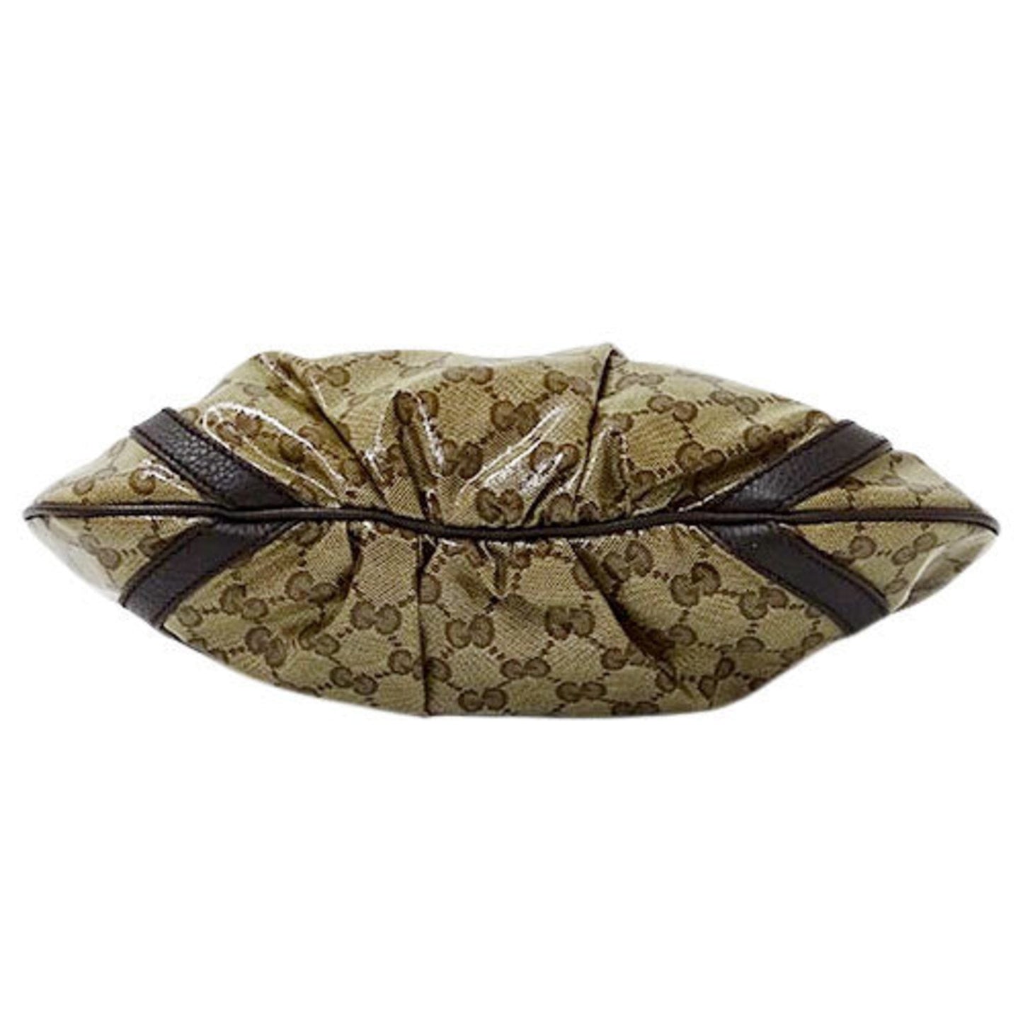 Gucci Bag Ladies Shoulder GG Crystal Brown Beige 265691 Compact