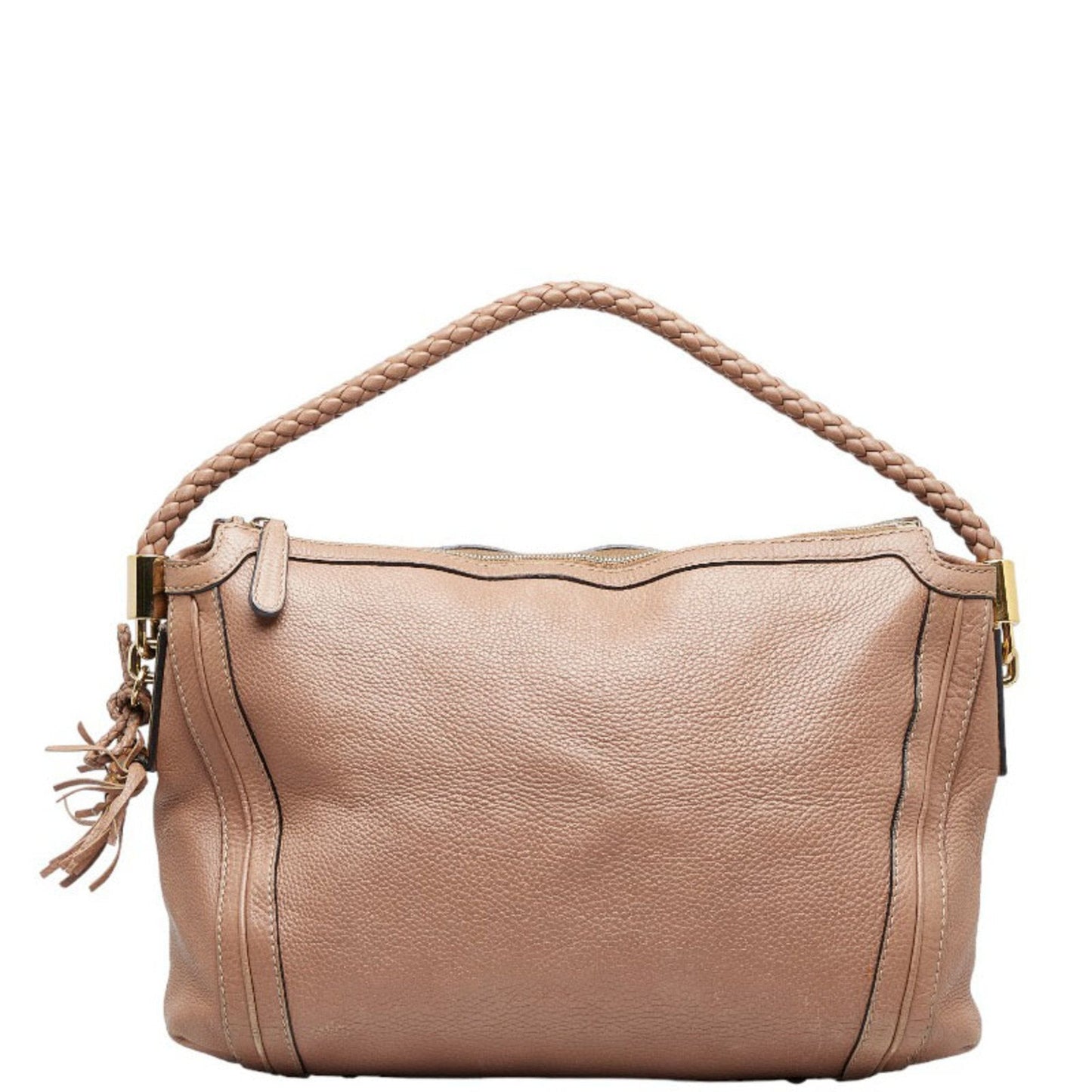 GUCCI Bamboo Bella Handbag One Shoulder Bag 269949 Pink Beige Leather Women's