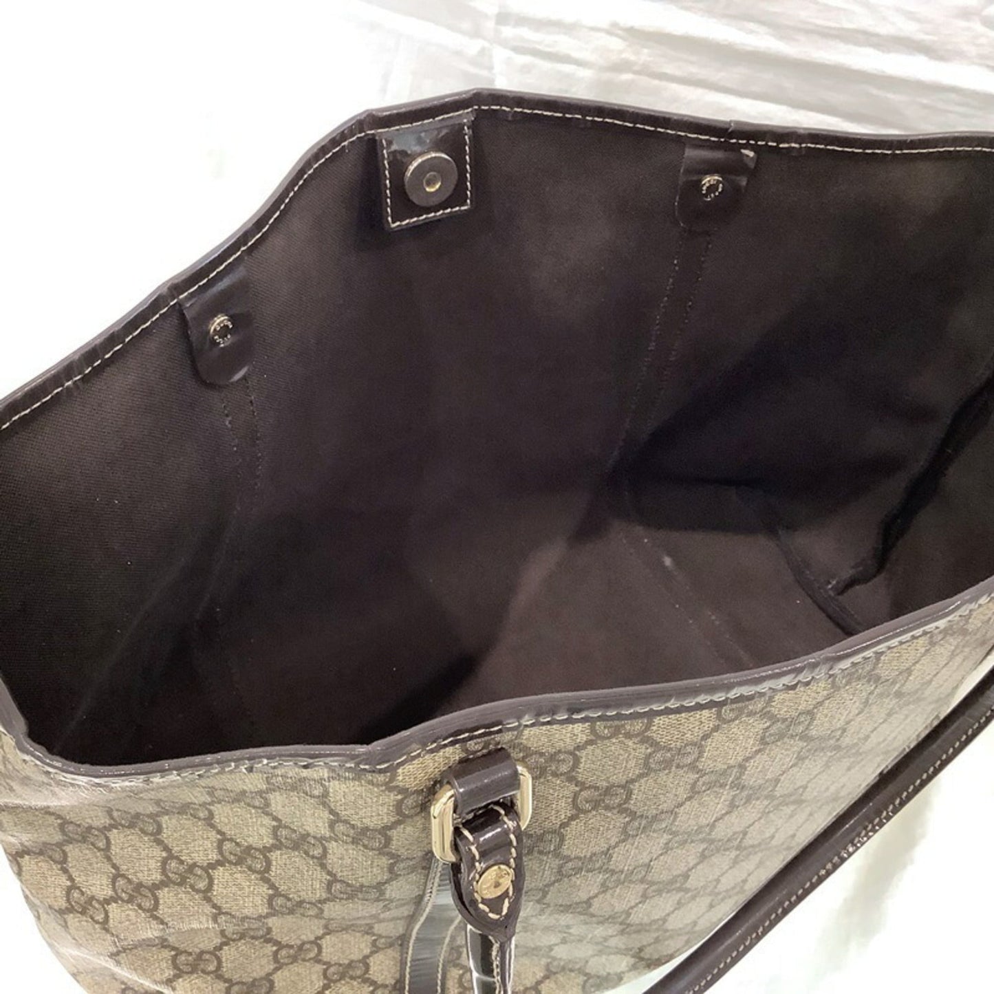 Gucci (Gucci) GG Pattern Tote Bag PVC Coated Canvas Brown Enamel 197953.213048 Women's