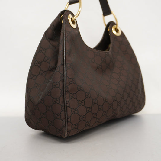 Gucci  257265 Women's Nylon Shoulder Bag Brown